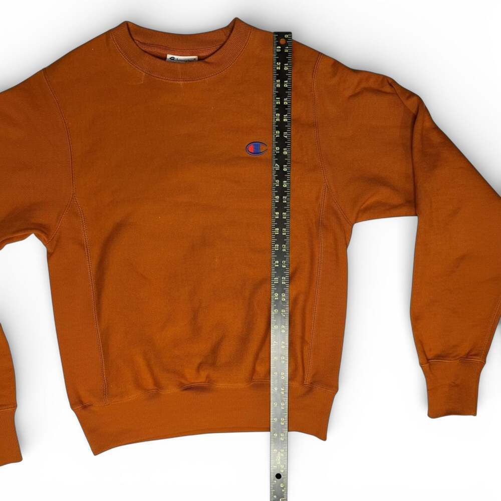 Champion Reverse Weave Sweatshirt Orange XS Small Logo - Picture 2 of 4
